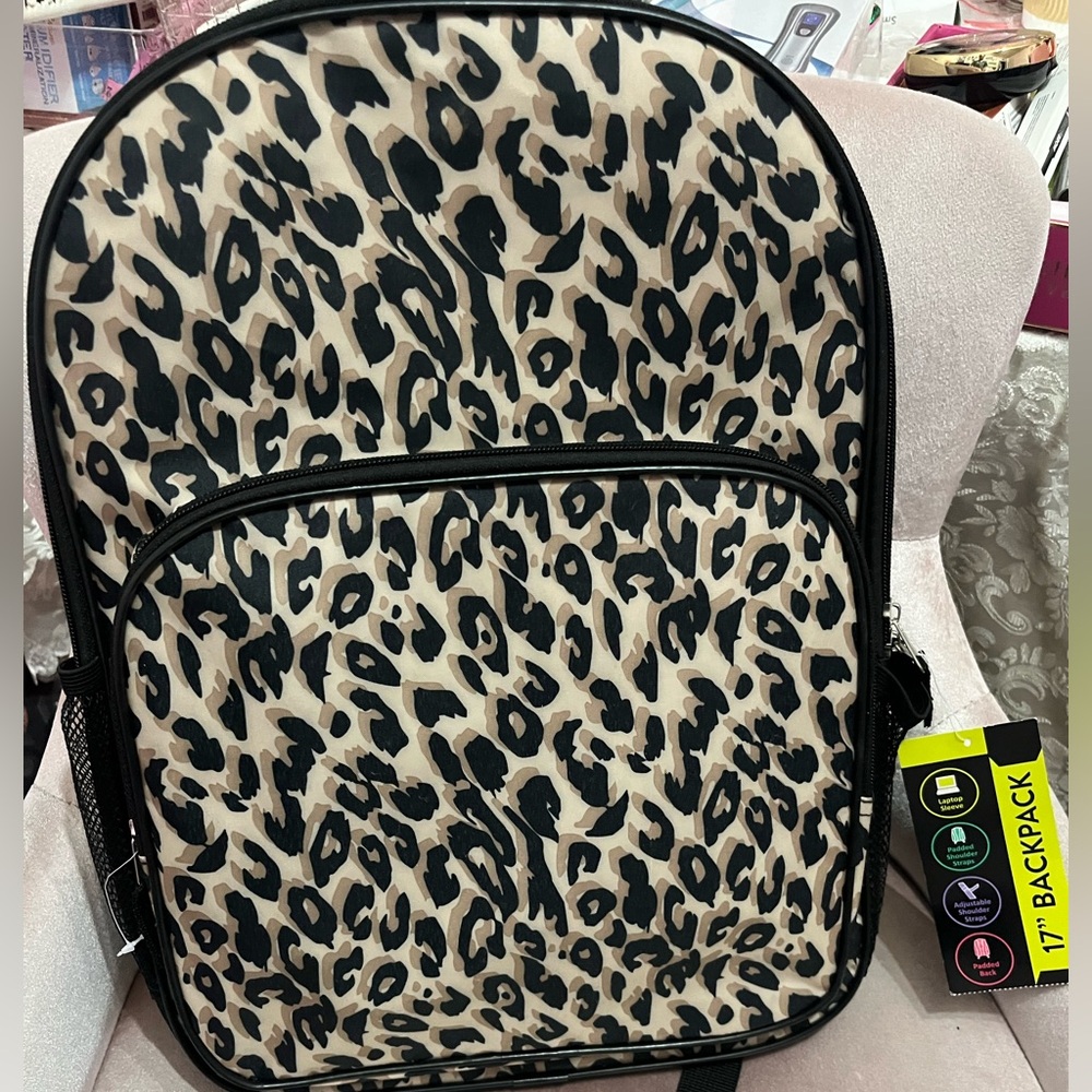 Leopard Print Backpack NWT - image 1